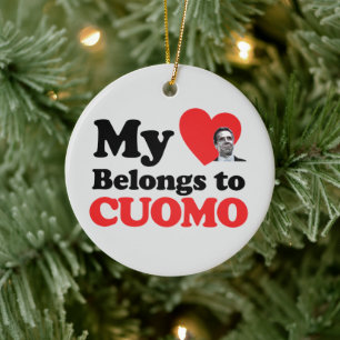 My Heart Belongs to Cuomo Ceramic Ornament