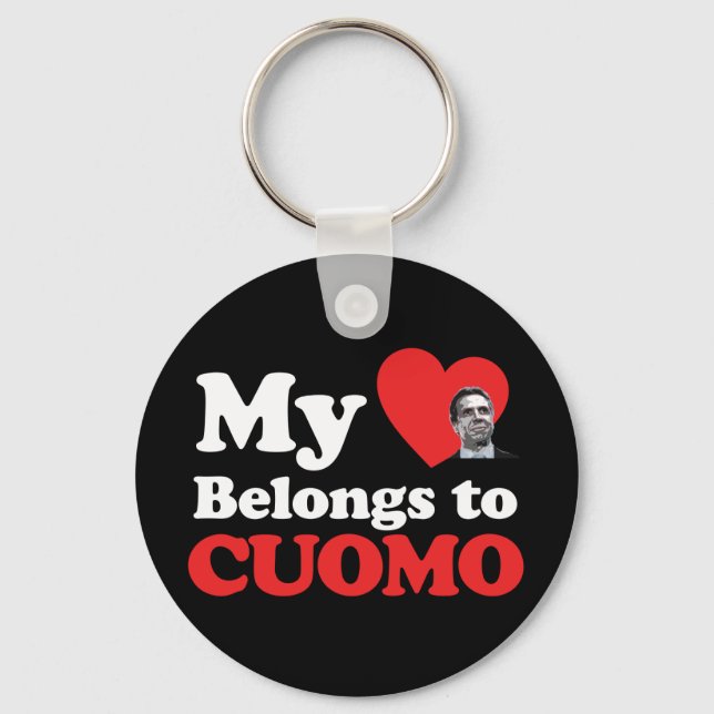 My Heart Belongs to Cuomo Key Ring (Front)