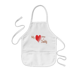 My Heart Belongs to Daddy Kids Apron