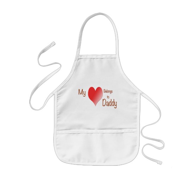 My Heart Belongs to Daddy  Kids Apron (Front)