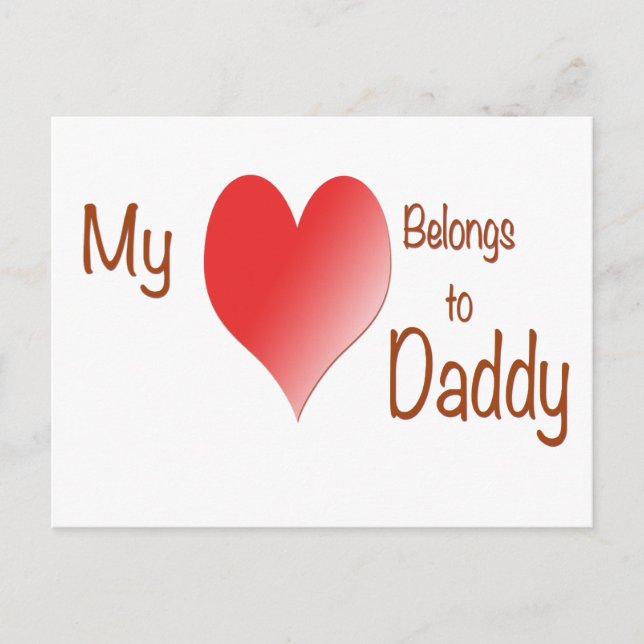 My Heart Belongs to Daddy Postcard (Front)