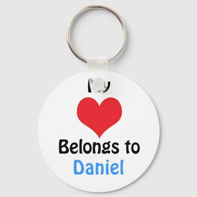 My heart Belongs to Daniel Key Ring (Front)