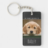 My Heart Belongs To - Dog Mum - Dog Pet Photo Key Ring (Front)