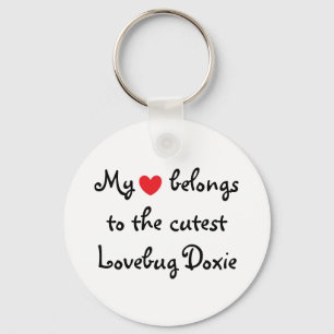 My heart belongs to Doxie Key Ring
