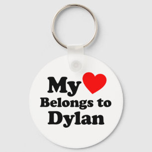 My Heart Belongs to Dylan Key Ring