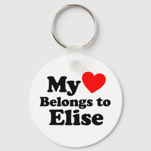 My Heart Belongs to Elise Key Ring