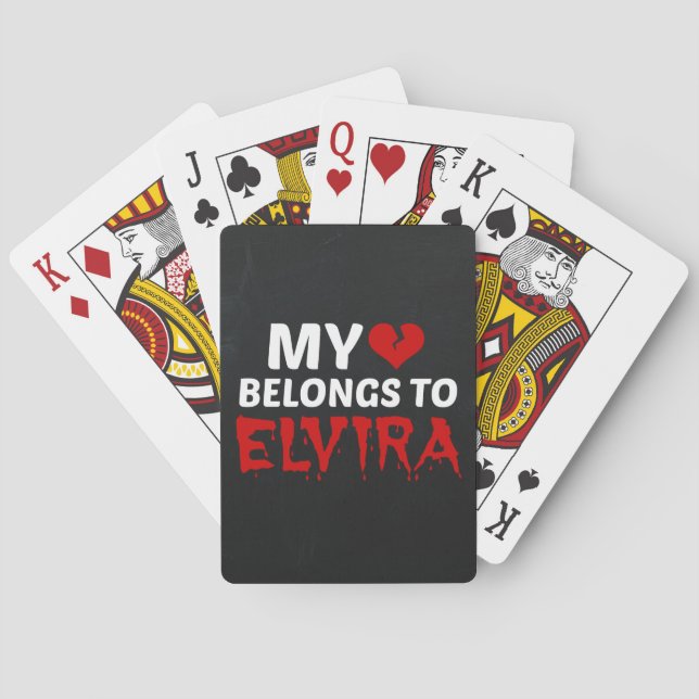My Heart Belongs to Elvira Playing Cards (Back)