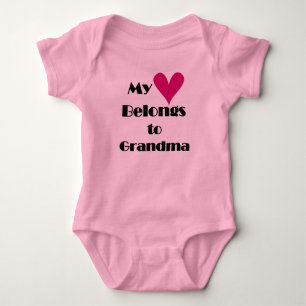 My Heart Belongs to Grandma Baby Bodysuit