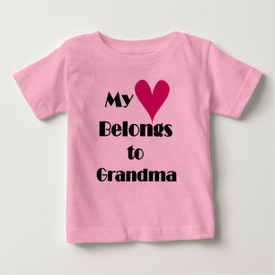 My Heart Belongs to Grandma Baby T-Shirt