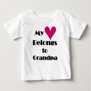 My Heart Belongs to Grandpa Baby T-Shirt