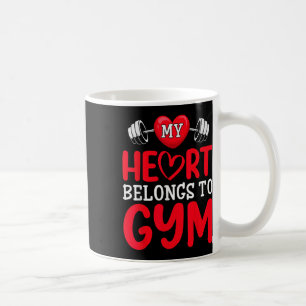 My Heart Belongs To Gym Funny Valentines Day Coffee Mug