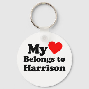 My Heart Belongs to Harrison Key Ring