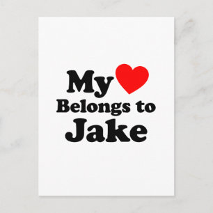 My Heart Belongs to Jake Postcard