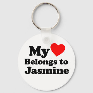 My Heart Belongs to Jasmine Key Ring