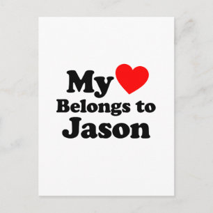 My Heart Belongs to Jason Postcard