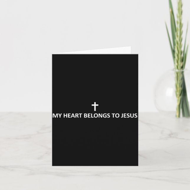 My Heart Belongs To Jesus Subtle Minimal Christian Card (Front)