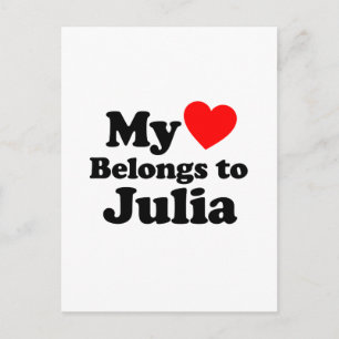 My Heart Belongs to Julia Postcard