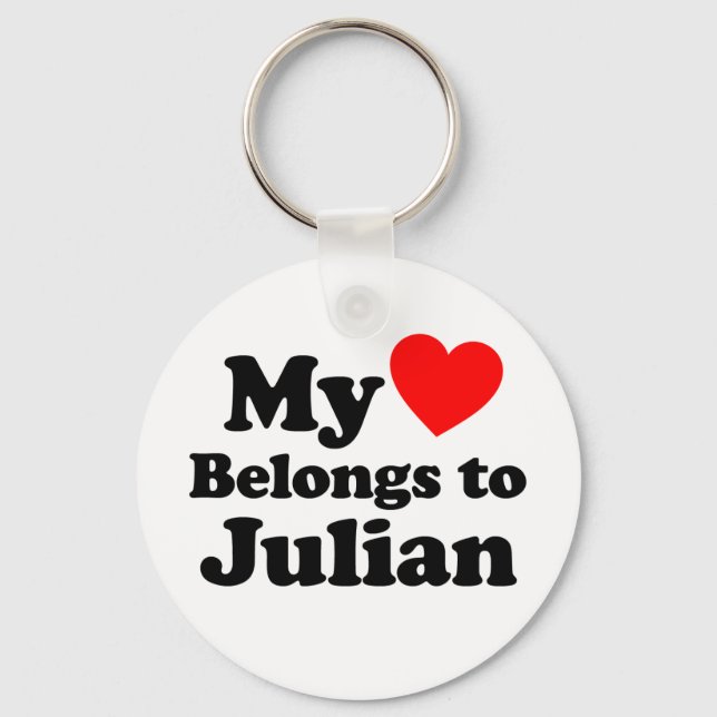 My Heart Belongs to Julian Key Ring (Front)