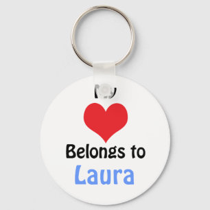 My Heart Belongs to Laura Key Ring