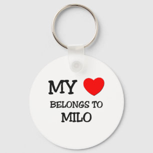 My Heart Belongs to Milo Key Ring