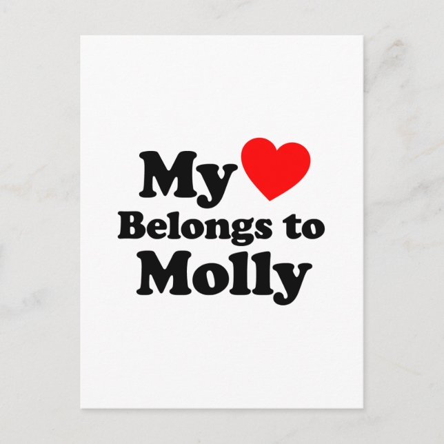 My Heart Belongs to Molly Postcard (Front)
