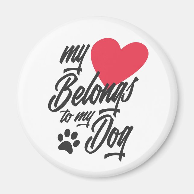 My Heart Belongs to My Dog Valentine | Magnet (Front)
