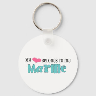 My heart belongs to my marine key ring