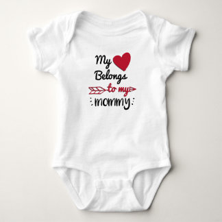 My heart belongs to my mummy baby bodysuit