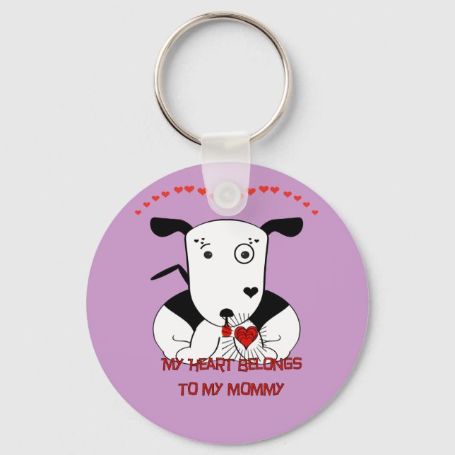 My Heart Belongs to My Mummy Key Ring (Front)