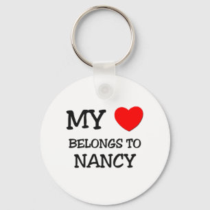 My Heart Belongs To NANCY Key Ring