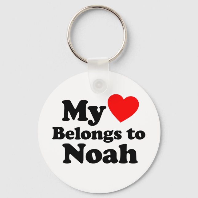 My Heart Belongs to Noah Key Ring (Front)