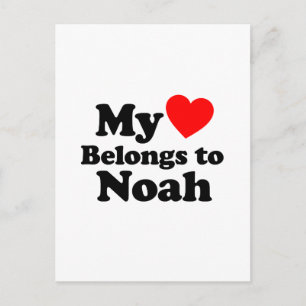 My Heart Belongs to Noah Postcard