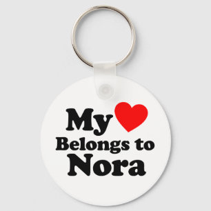 My Heart Belongs to Nora Key Ring