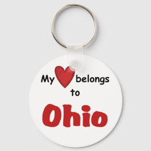 My Heart Belongs to Ohio Key Ring