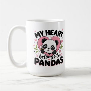 My Heart Belongs To Pandas Cute Panda Lover Animal Coffee Mug
