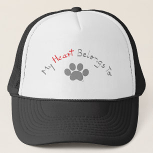 My heart belongs to Pet Paws Trucker Hat