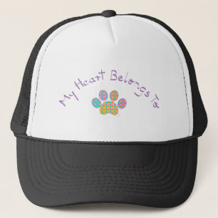 My heart belongs to Pet Paws Trucker Hat