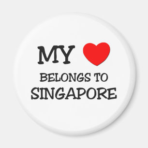 My heart belongs to SINGAPORE Magnet