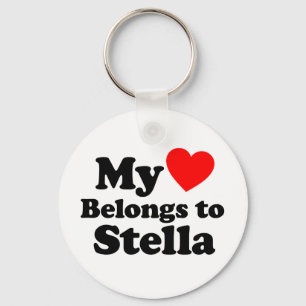 My Heart Belongs to Stella Key Ring