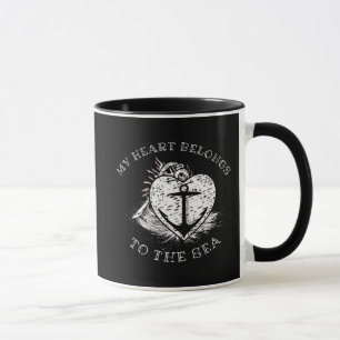 My Heart Belongs to the Sea Anchor Mug