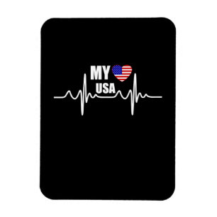 My Heart Belongs To The USA July 4th Magnet