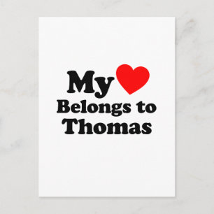 My Heart Belongs to Thomas Postcard