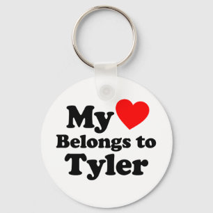 My Heart Belongs to Tyler Key Ring