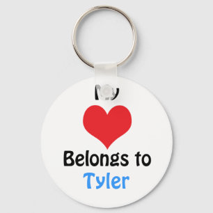 My heart Belongs to Tyler Key Ring