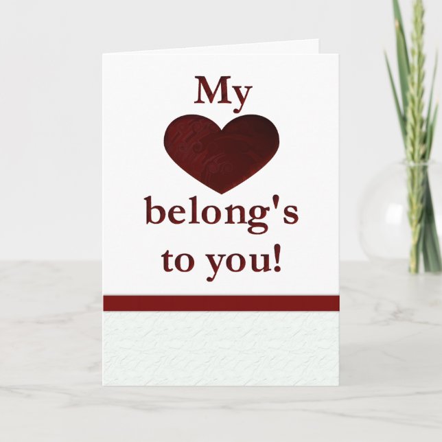 My heart belongs to you holiday card (Front)