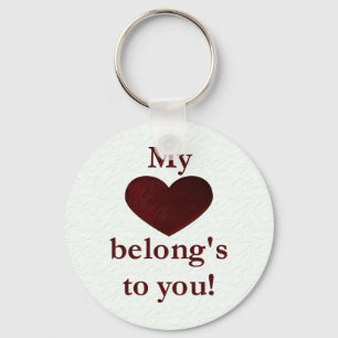 My heart belongs to you key ring