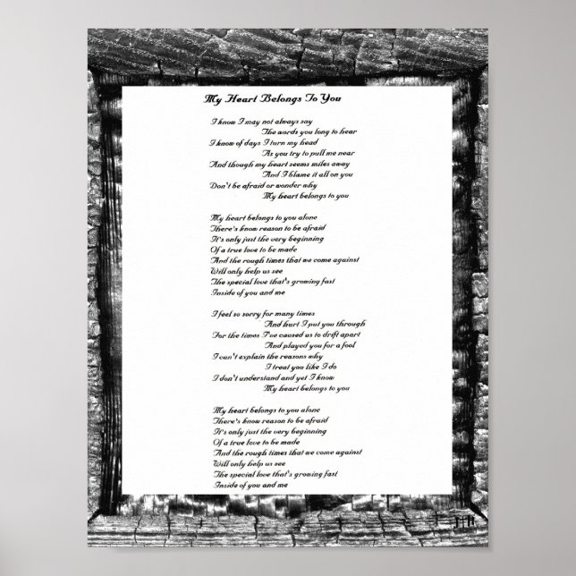 My Heart Belongs To You Poster (Front)