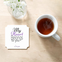 My Heart Belongs to You Romantic Personalised