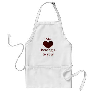My heart belongs to you standard apron