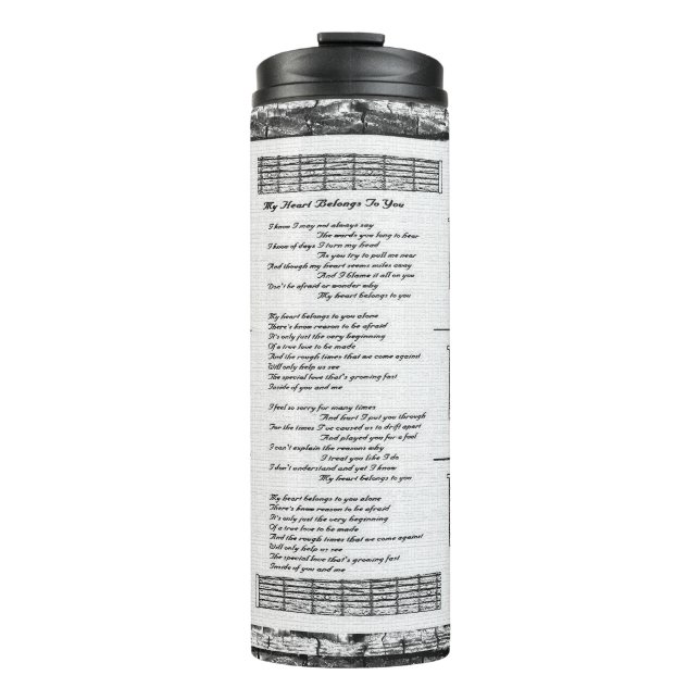 My Heart Belongs To You Thermal Tumbler (Front)